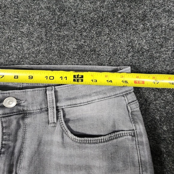 Hudson Natalie Distressed Flare Leg Jeans Grey Women's Size 29 Boho - Picture 12 of 15